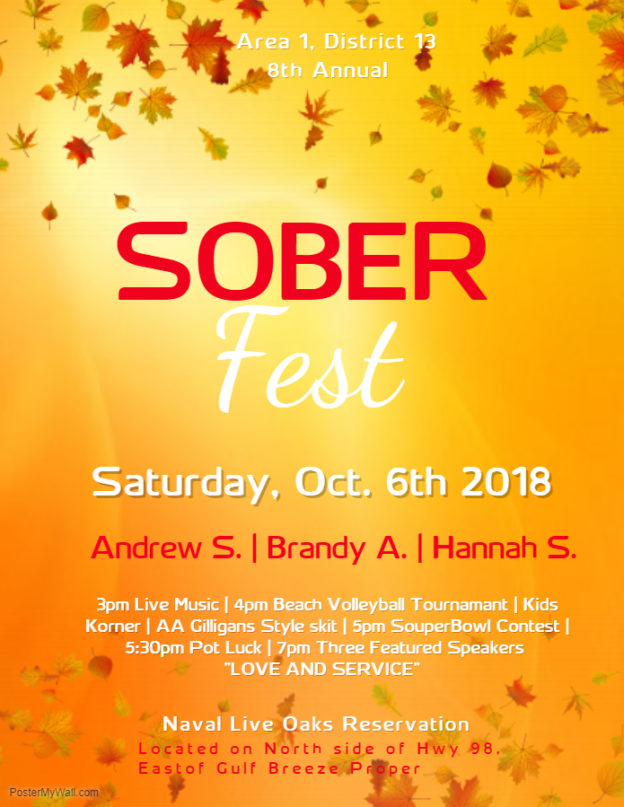 Soberfest 2018 flyer The Official TriDistrict Intergroup AA Website